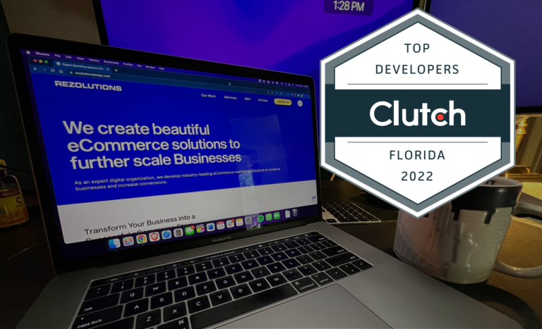 Clutch Recognizes Rezolutions Design as one of the best E-Commerce Developers in Florida